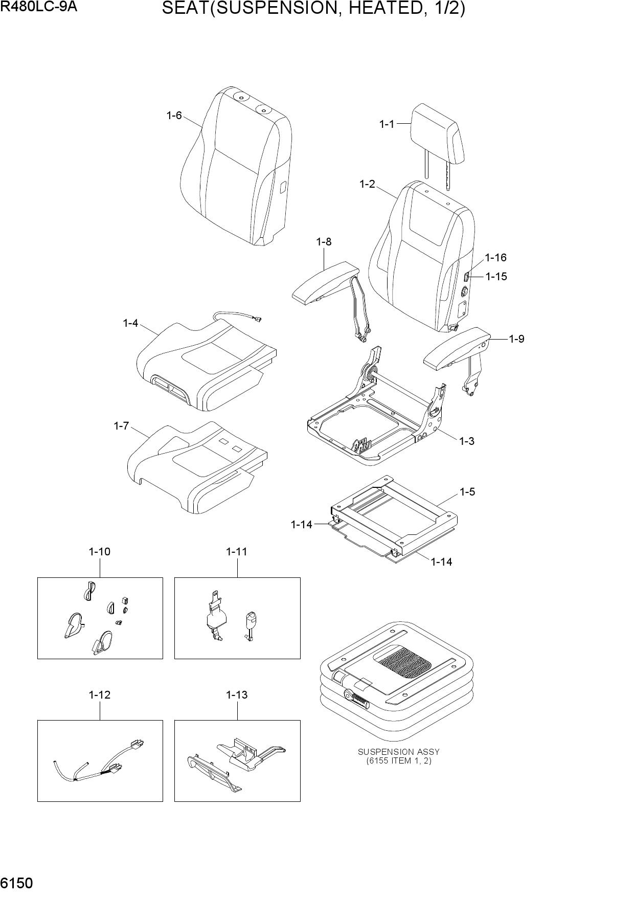 SEAT(SUSPENSION, HEATED, 1/2)