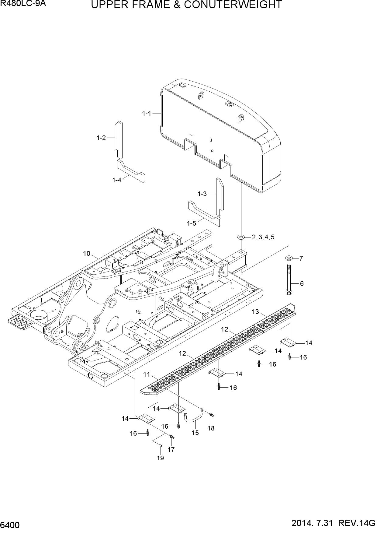 UPPER FRAME & COUNTERWEIGHT