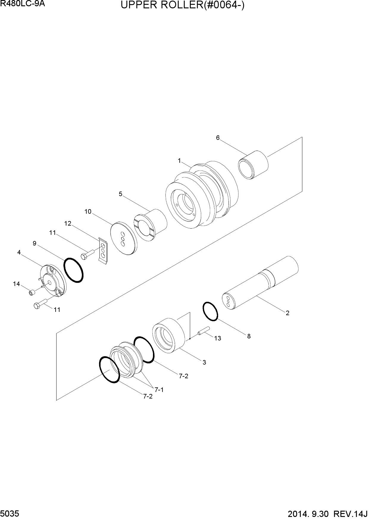 UPPER ROLLER(#0064-)