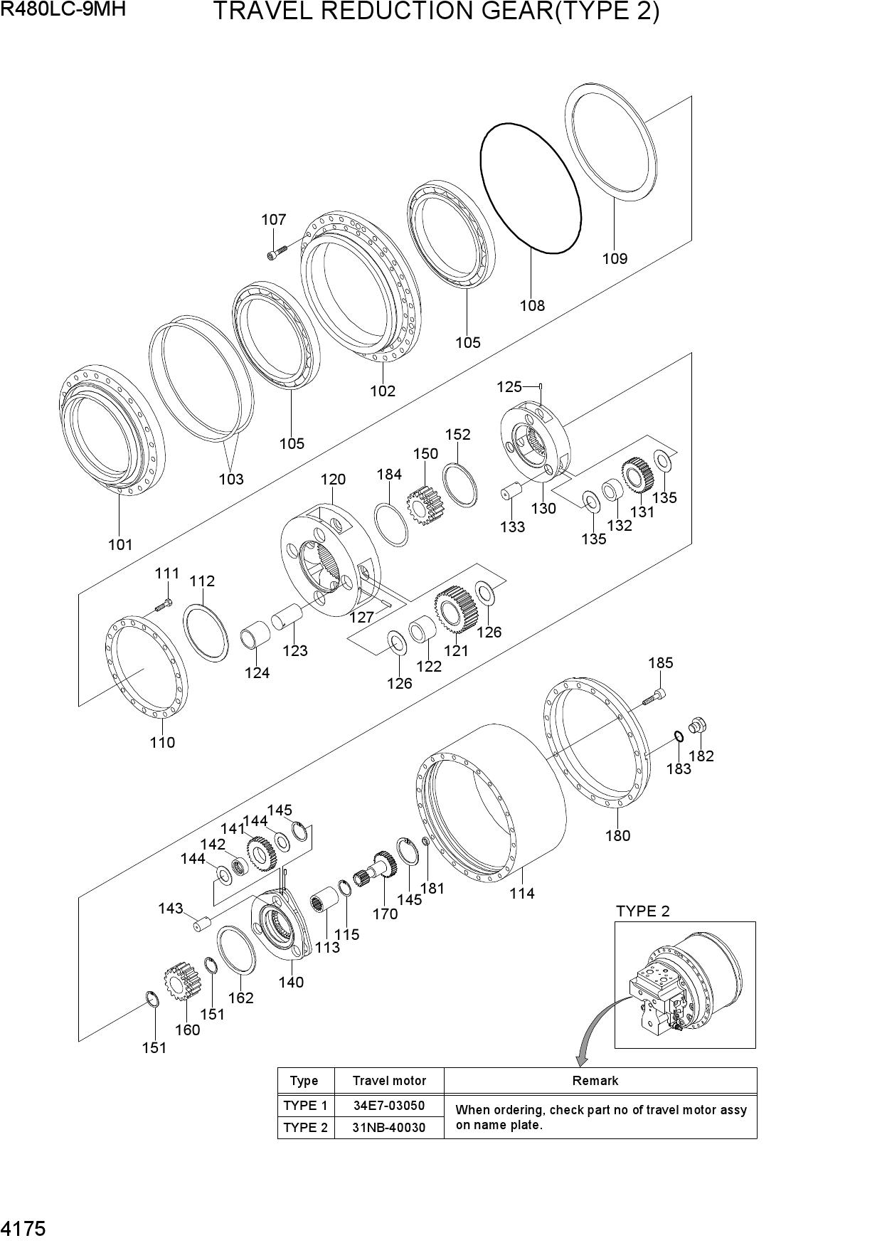 TRAVEL REDUCTION GEAR(TYPE 2)