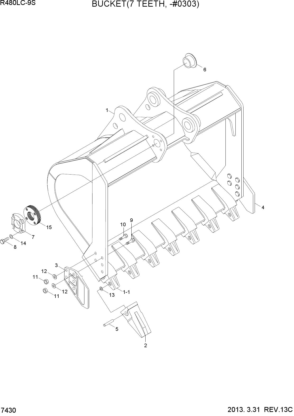 BUCKET(7 TEETH, -#0303)