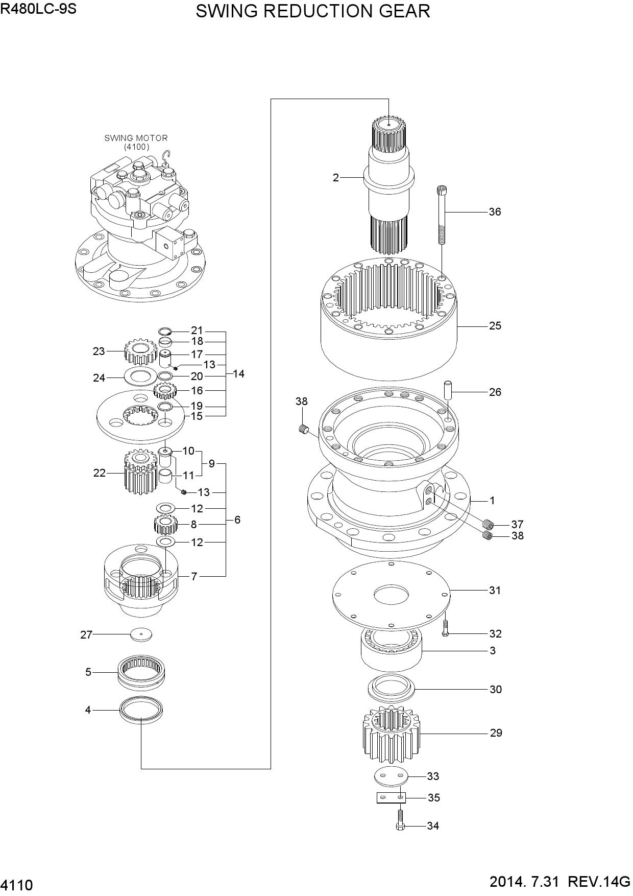 SWING REDUCTION GEAR(TYPE 1)