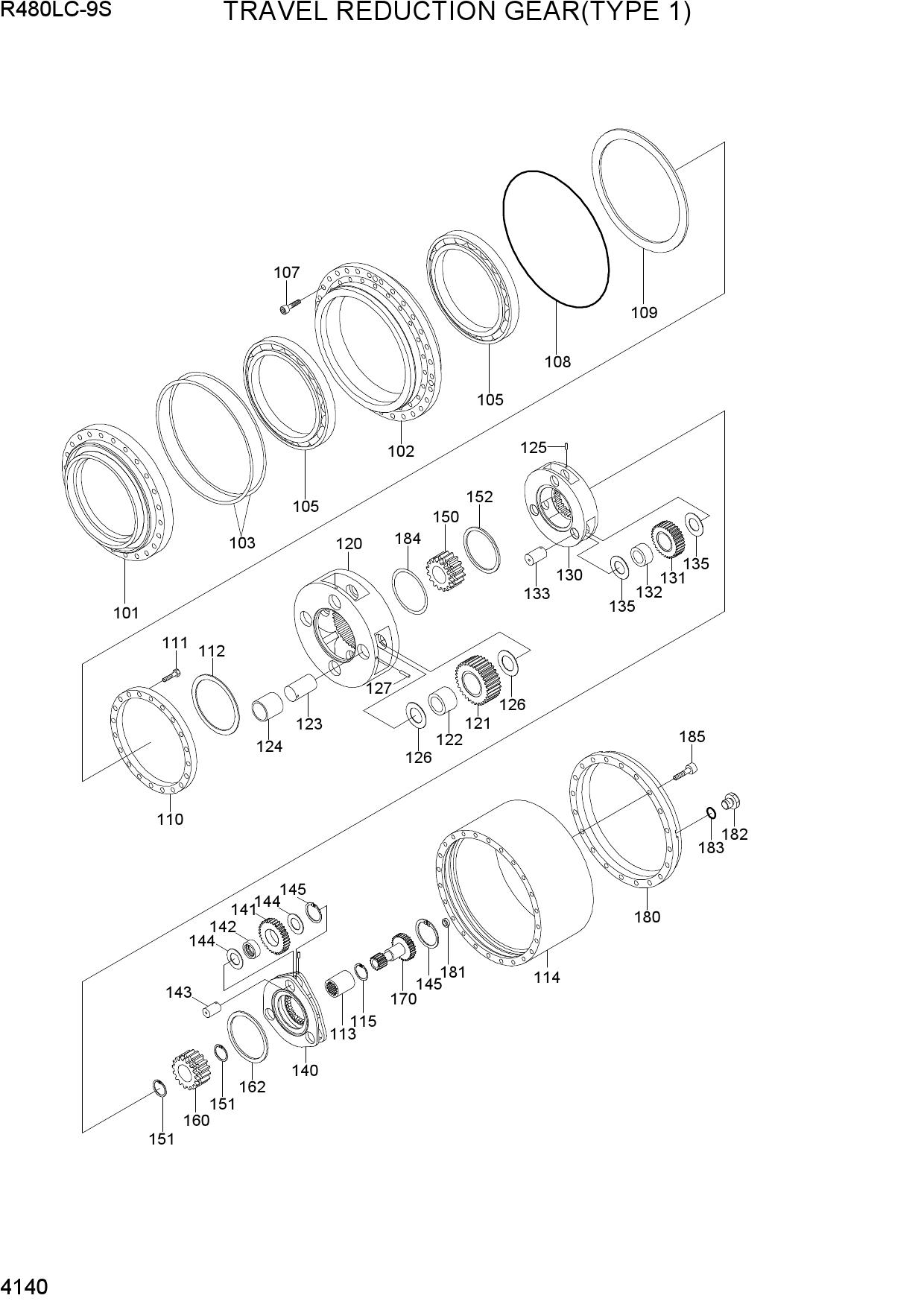 TRAVEL REDUCTION GEAR(TYPE 1)