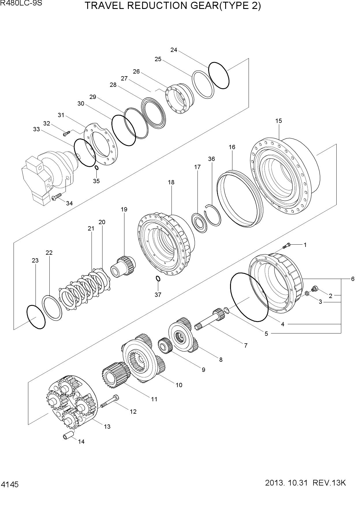TRAVEL REDUCTION GEAR(TYPE 2)