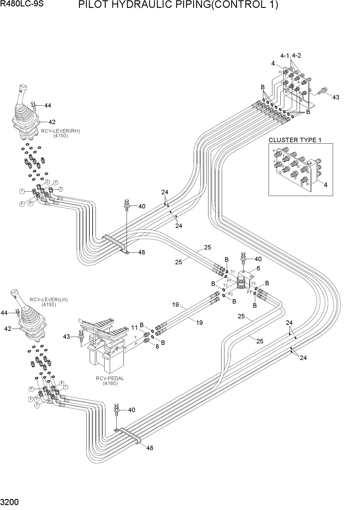 PILOT HYDRAULIC PIPING(CONTROL 1)