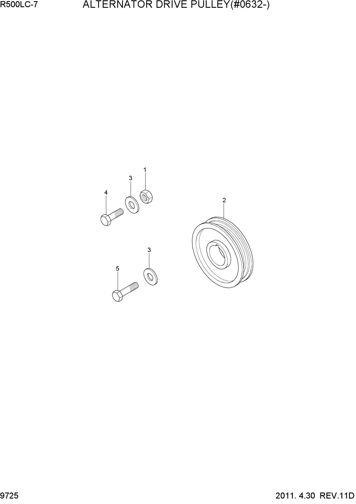 ALTERNATOR DRIVE PULLEY(#0632-)