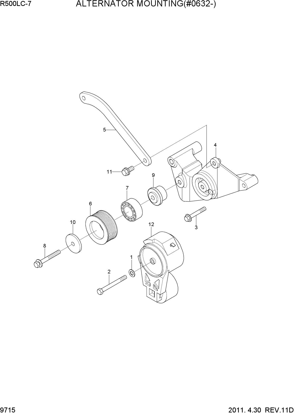 ALTERNATOR MOUNTING(#0632-)