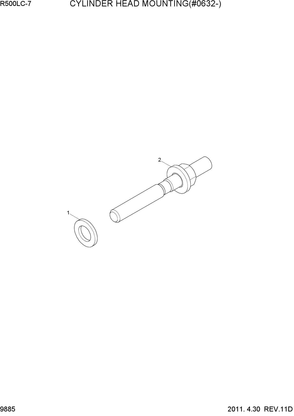 CYLINDER HEAD MOUNTING(#0632-)