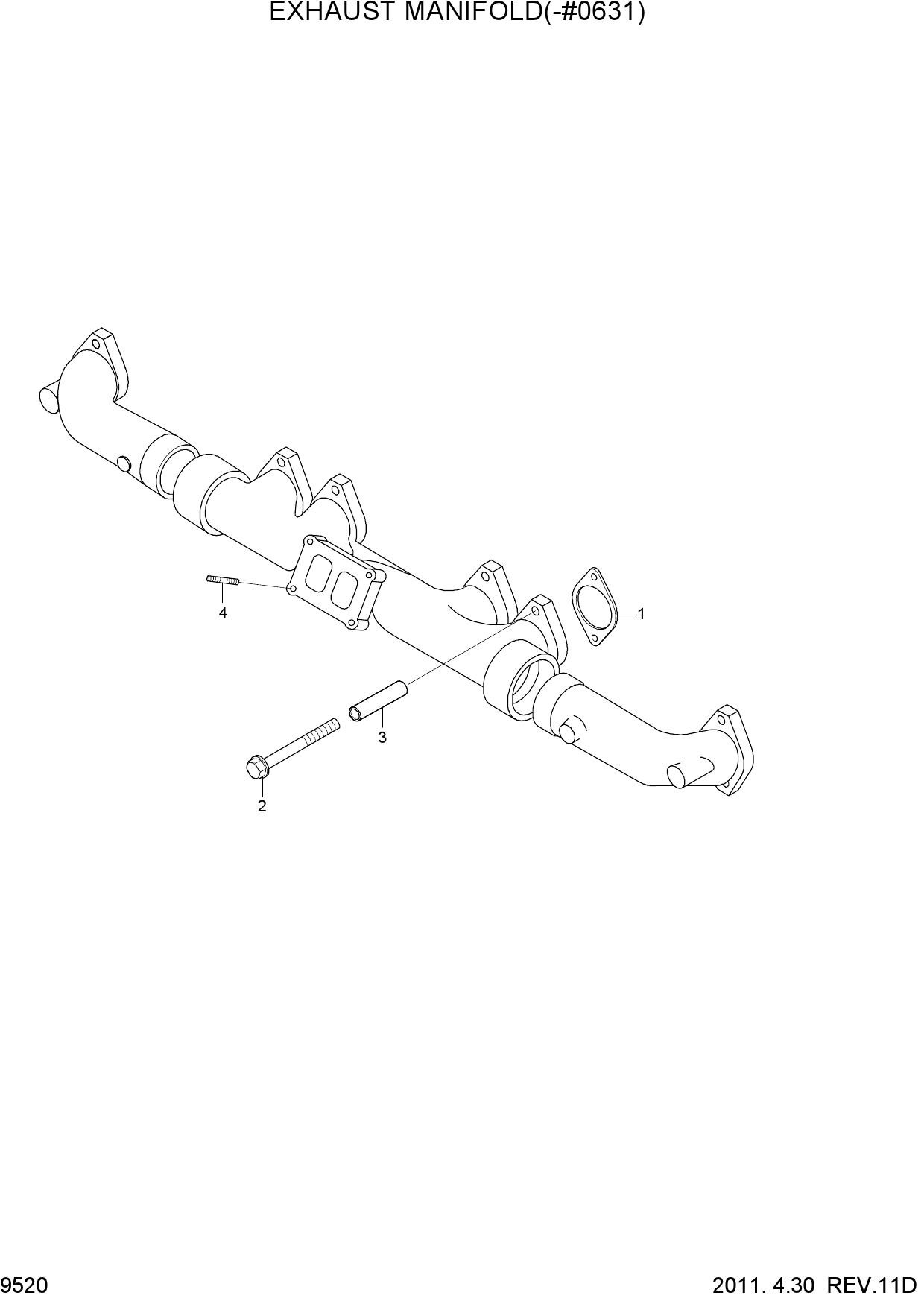 EXHAUST MANIFOLD(-#0631)