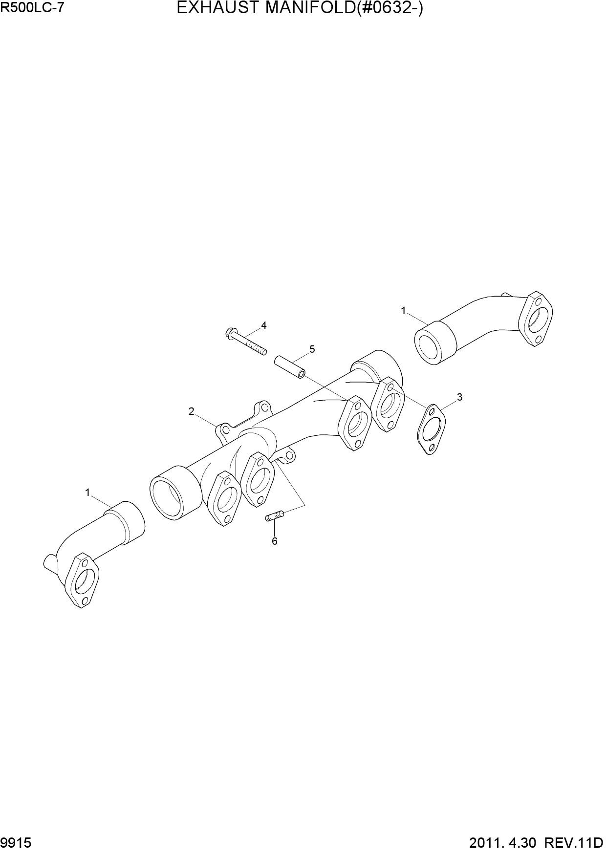 EXHAUST MANIFOLD(#0632-)
