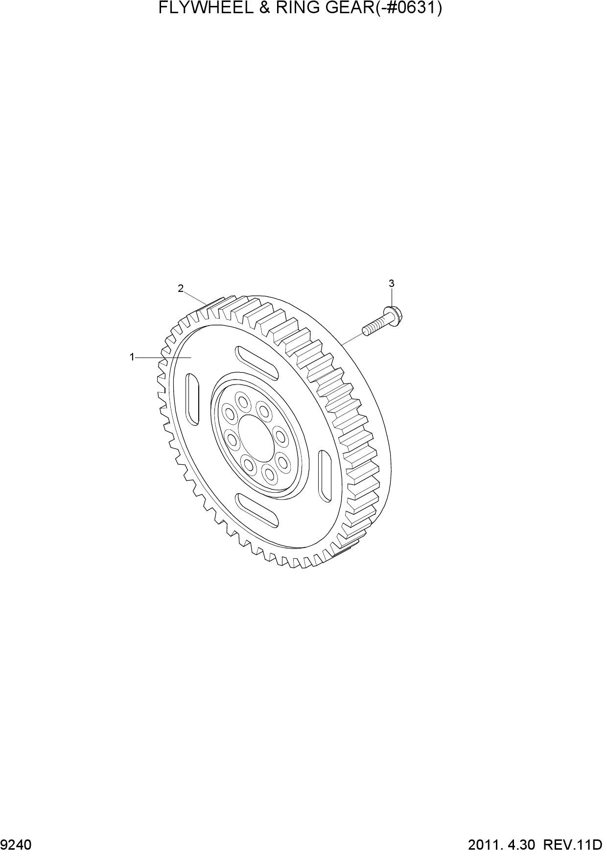 FLYWHEEL & RING GEAR(-#0631)
