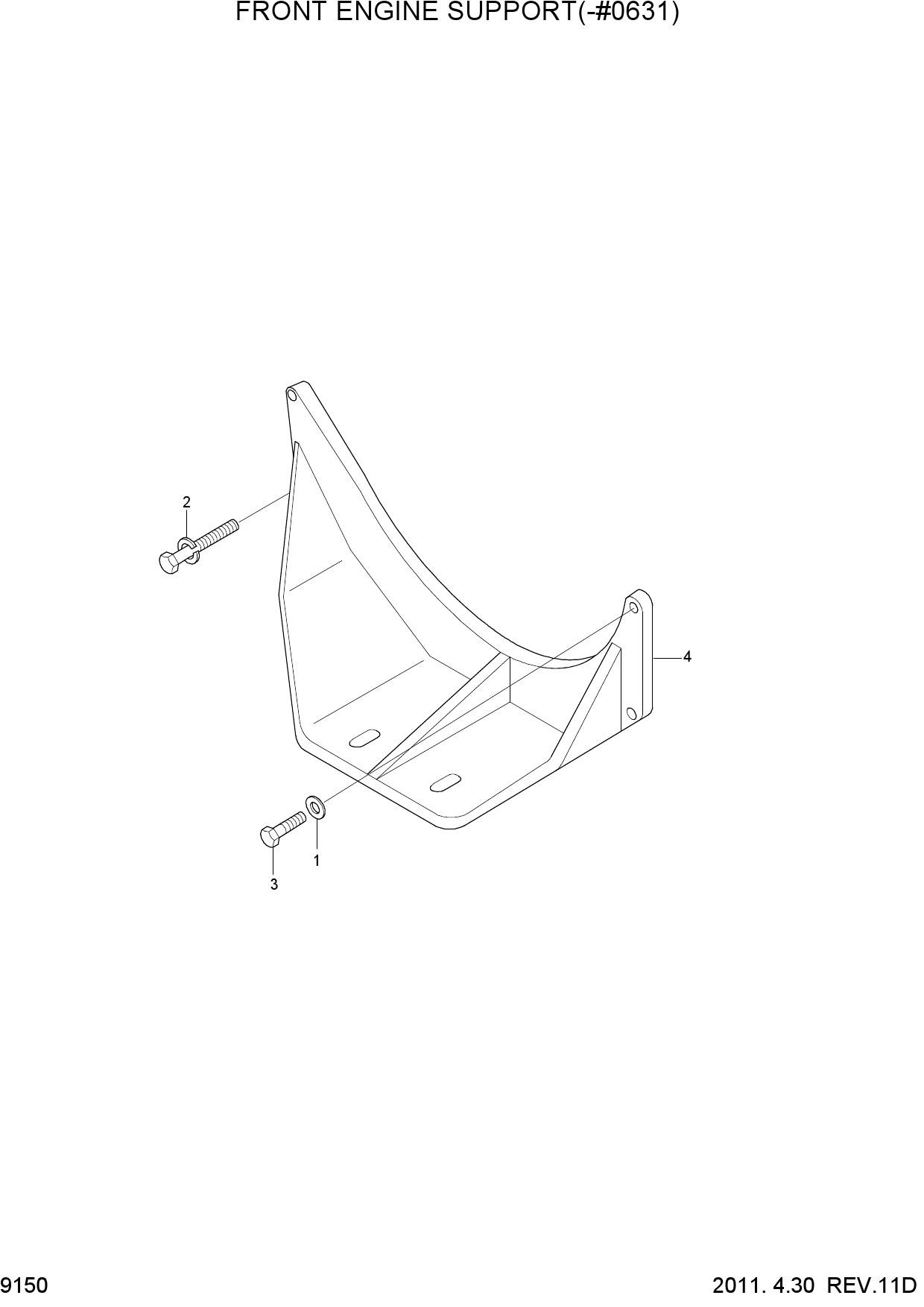FRONT ENGINE SUPPORT(-#0631)