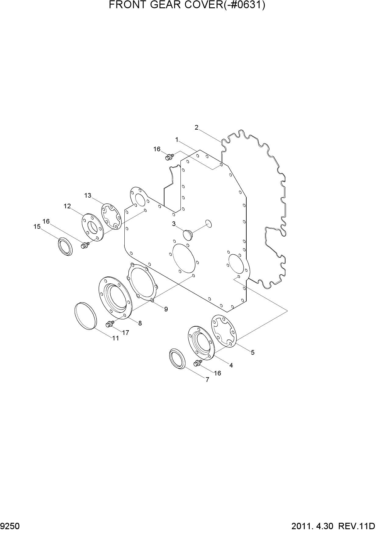 FRONT GEAR COVER(-#0631)