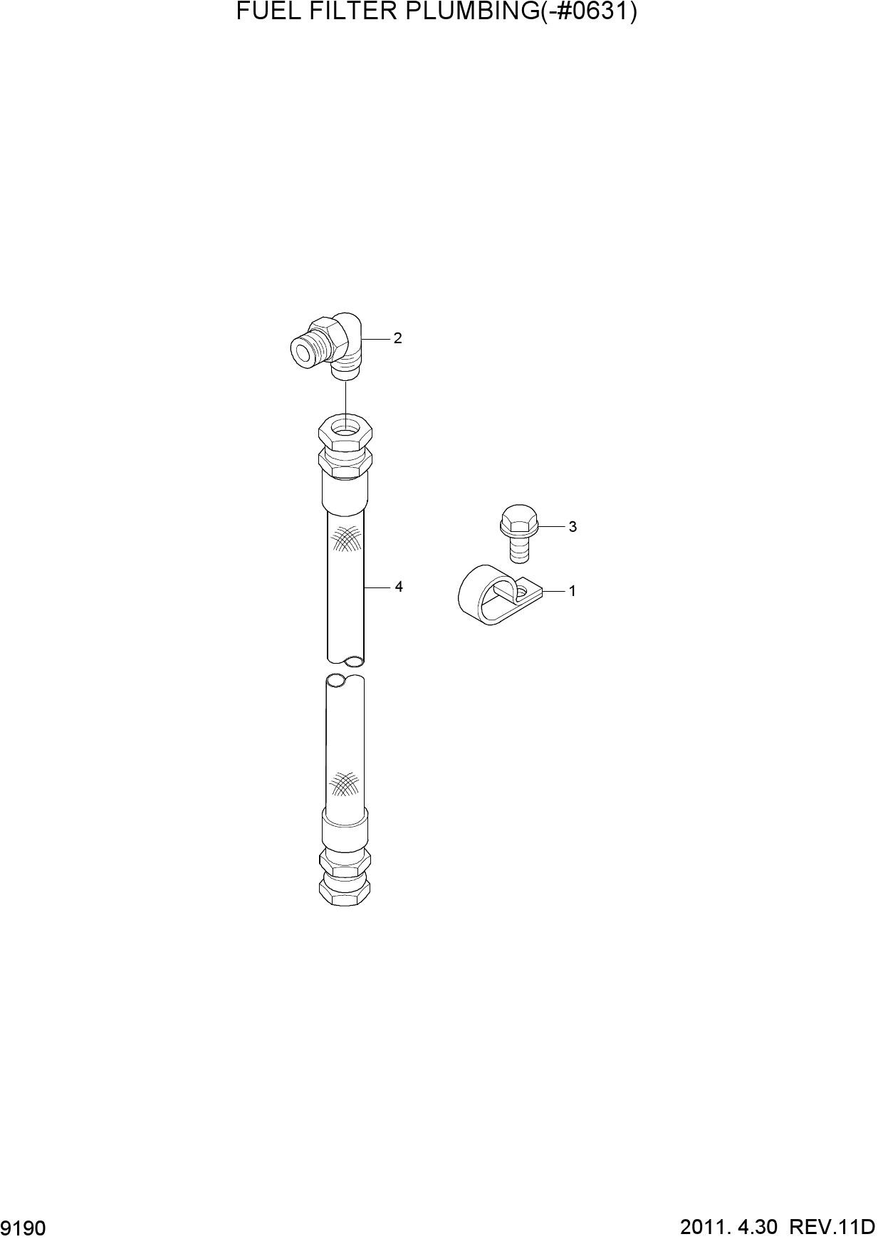 FUEL FILTER PLUMBING(-#0631)