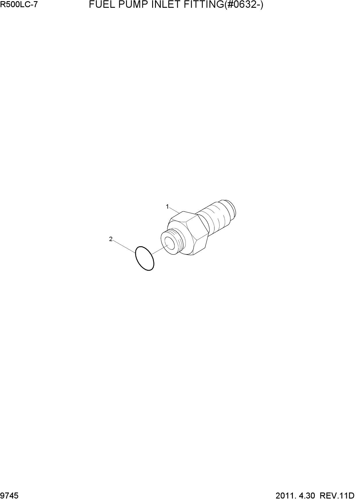 FUEL PUMP INLET FITTING(#0632-)