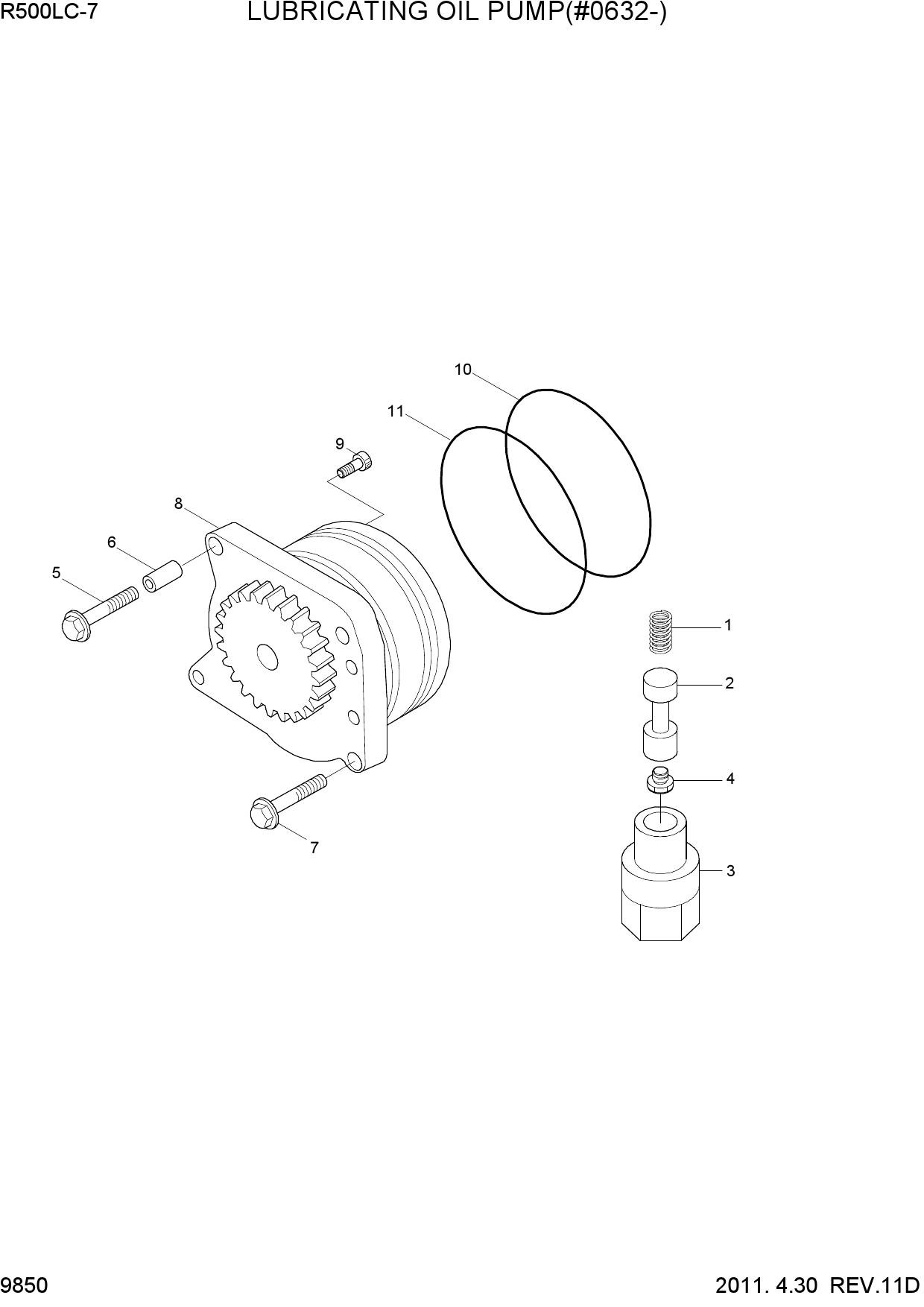 LUBRICATING OIL PUMP(#0632-)