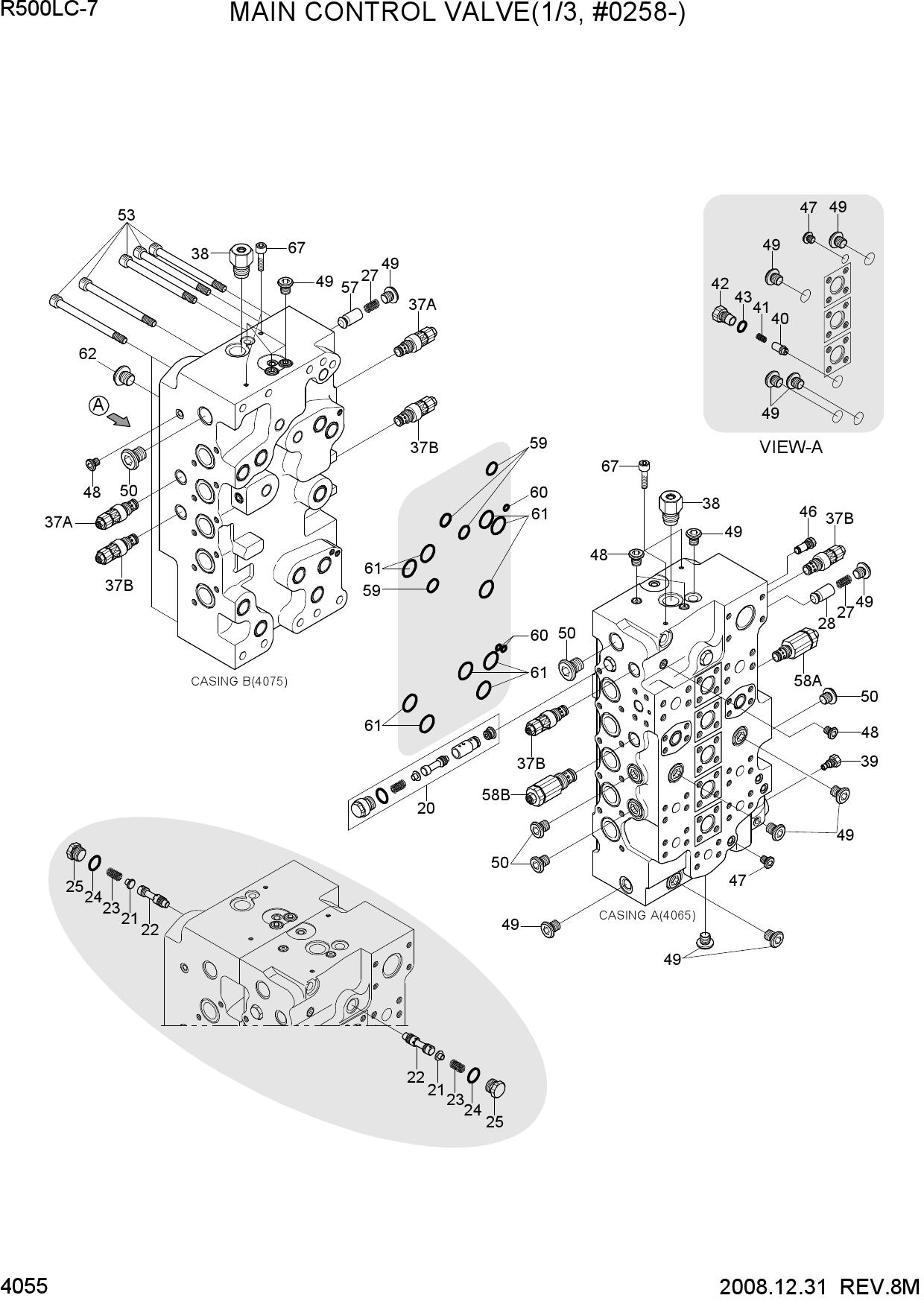 MAIN CONTROL VALVE(1/3, JEIL, #0258-)