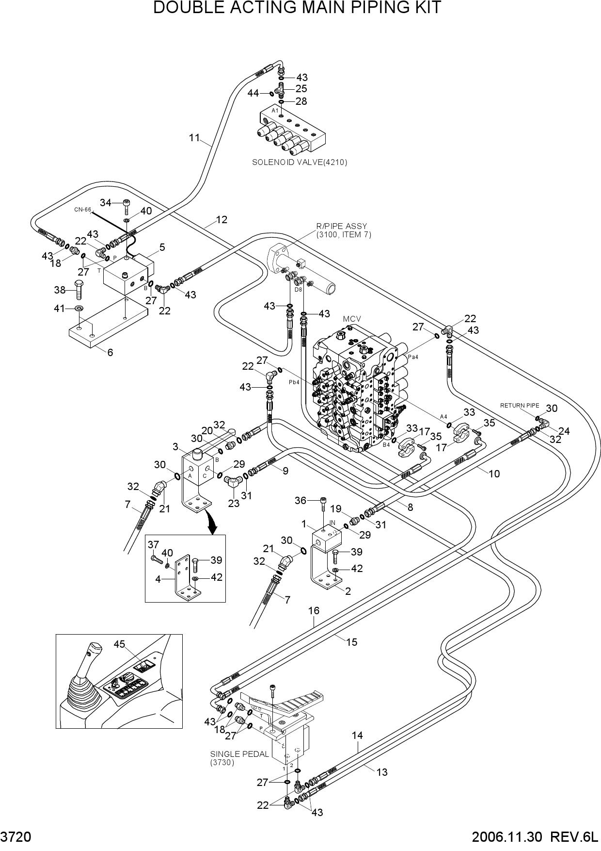 DOUBLE ACTING MAIN PIPING KIT