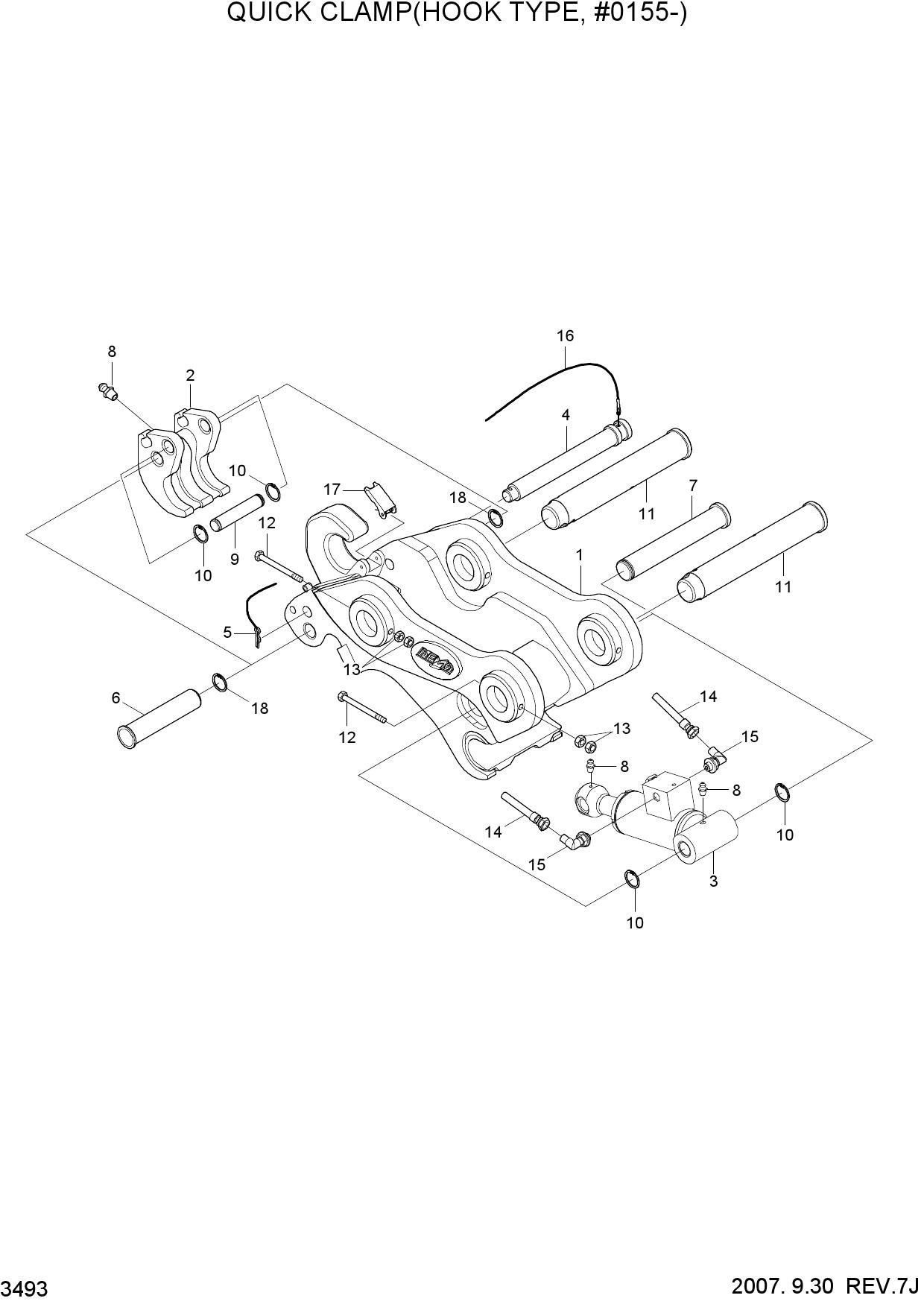 QUICK CLAMP(HOOK TYPE, #0155-)