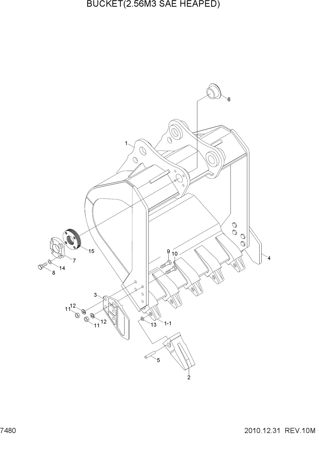 BUCKET(2.56M3 SAE HEAPED)