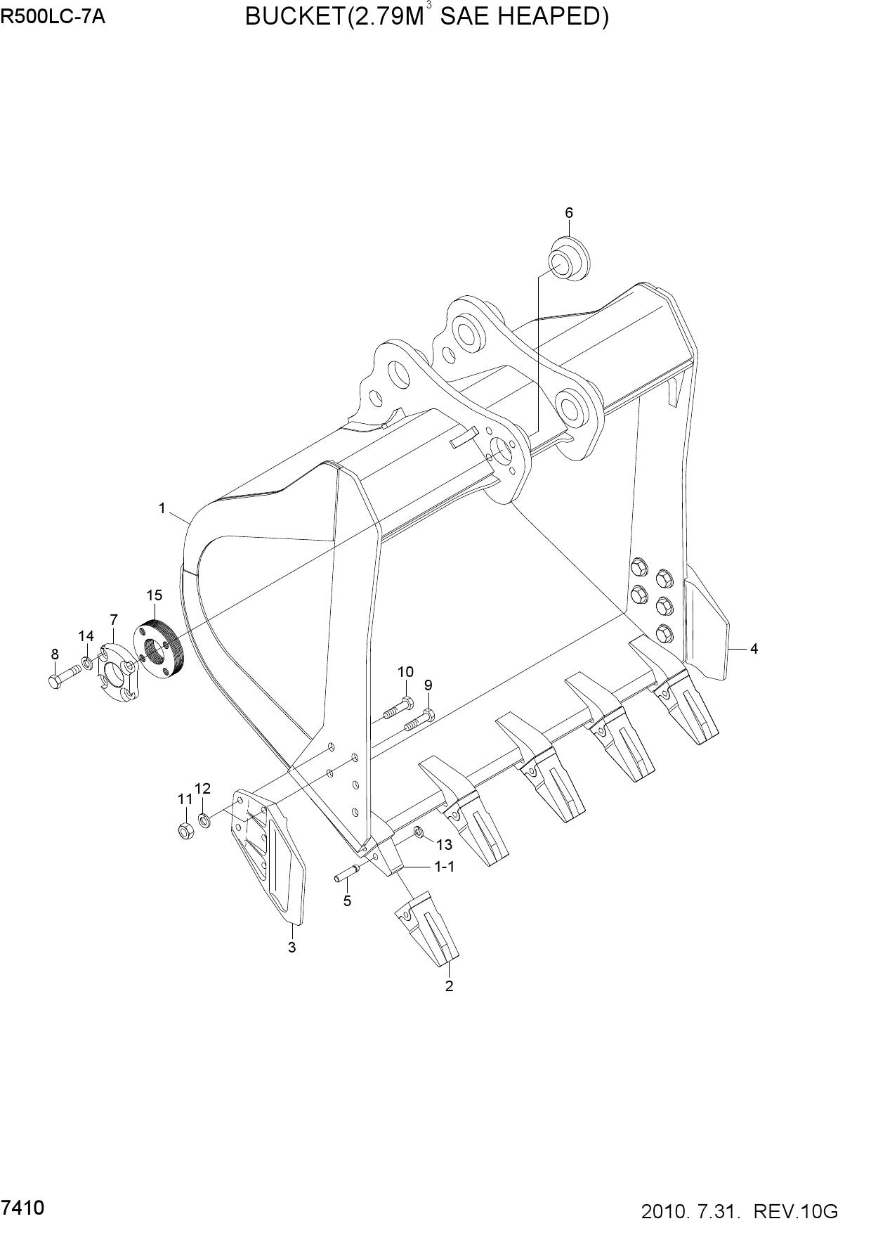 BUCKET(2.79M3 SAE HEAPED)