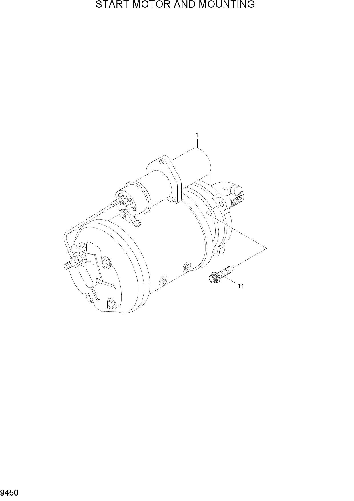 START MOTOR AND MOUNTING