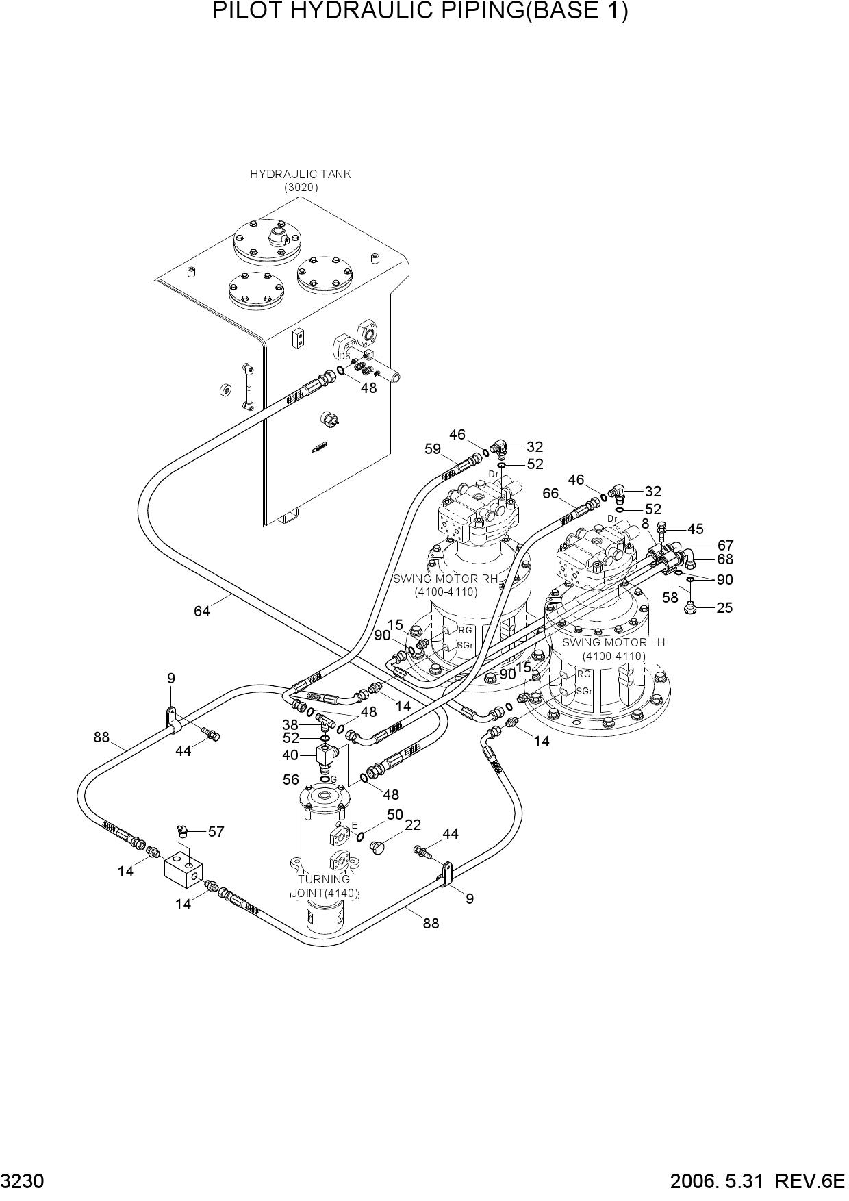 PILOT HYDRAULIC PIPING(BASE 1)