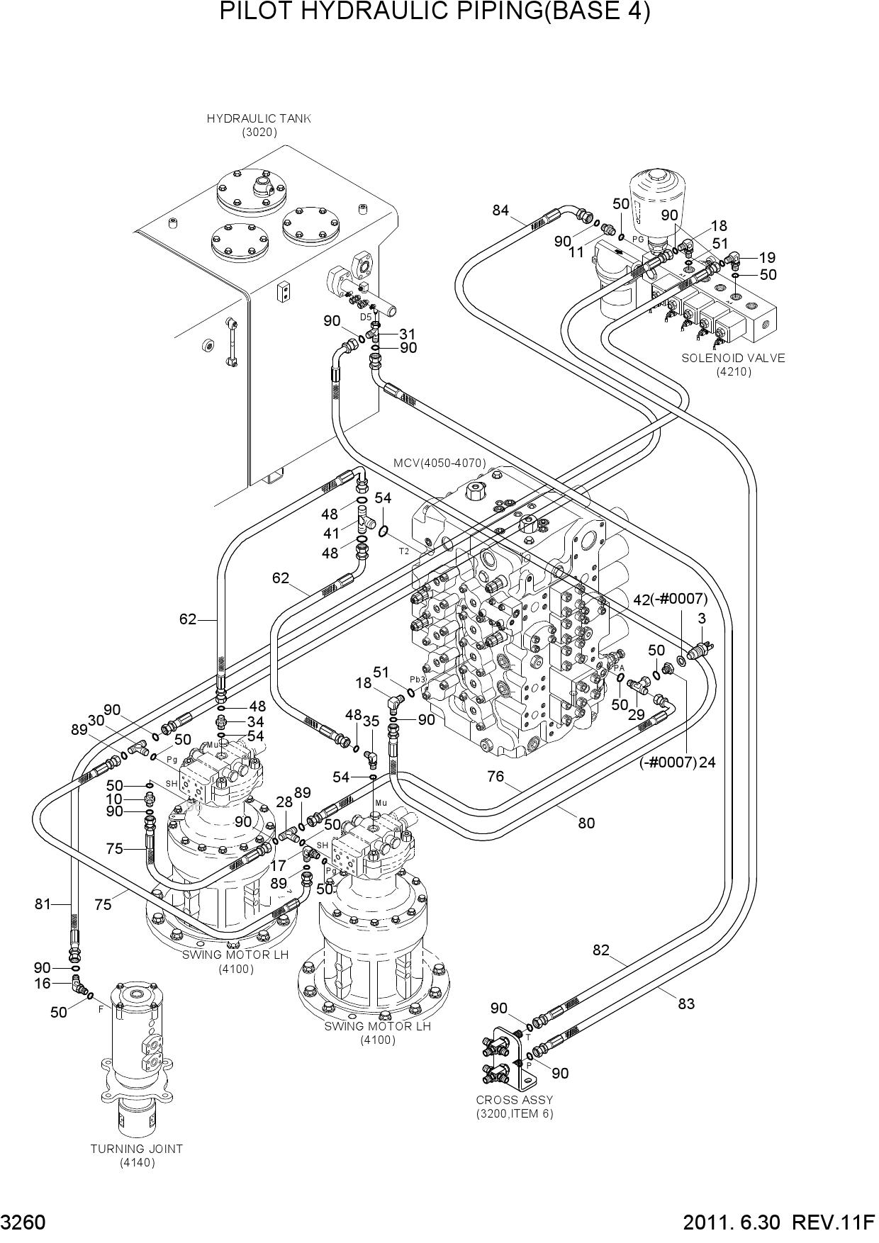 PILOT HYDRAULIC PIPING(BASE 4)