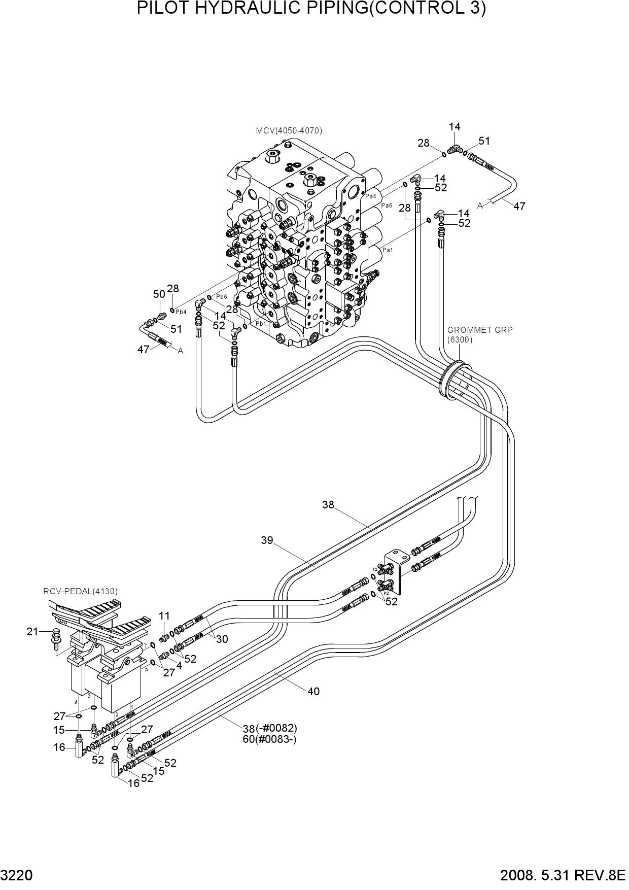 PILOT HYDRAULIC PIPING(CONTROL 3)