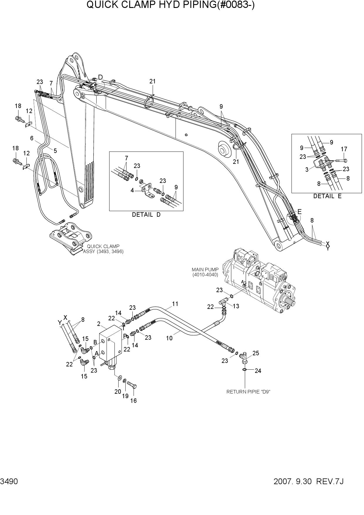 QUICK CLAMP HYD PIPING(#0083-)