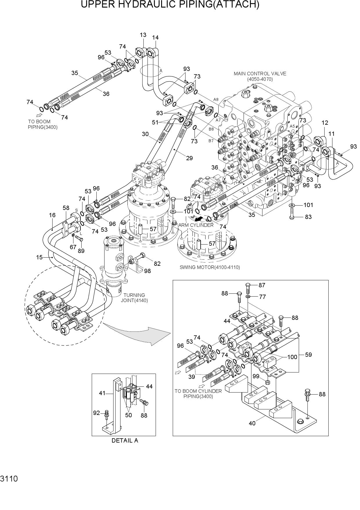 UPPER HYDRAULIC PIPING(ATTACH)