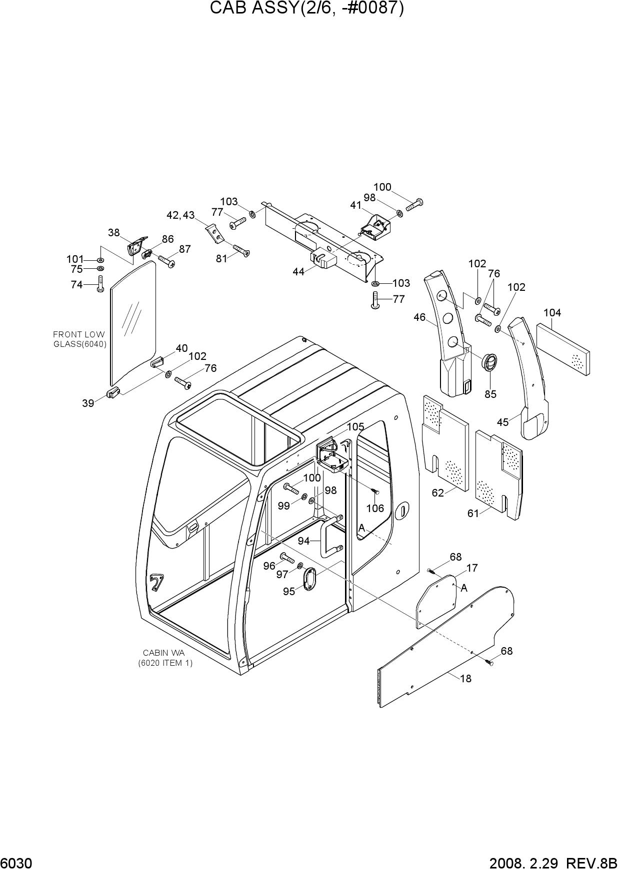 CAB ASSY(2/6, -#0087)