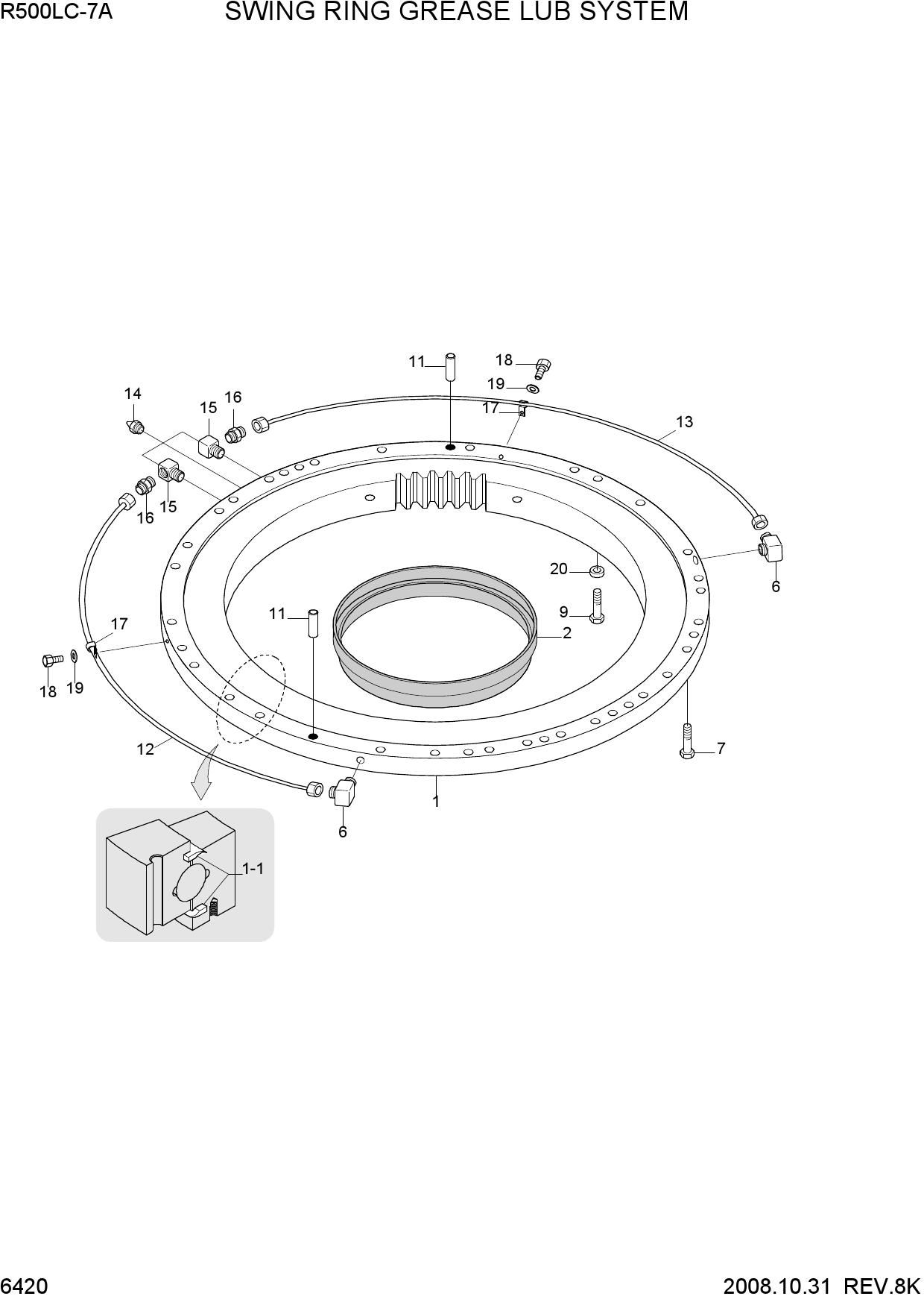 SWING RING GREASE LUB SYSTEM