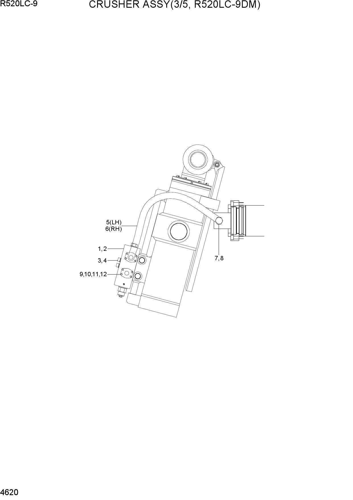 CRUSHER ASSY(3/5, R520LC-9DM)