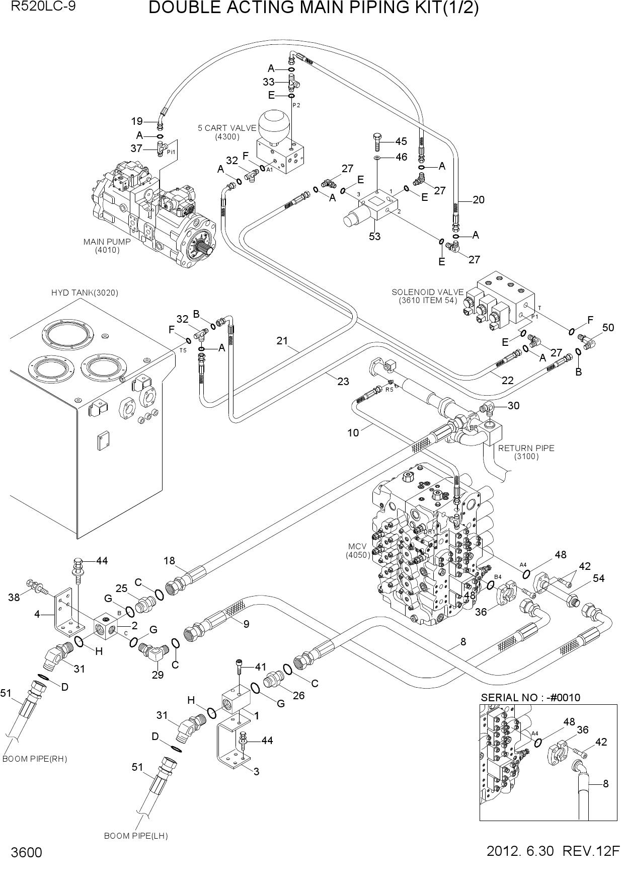 DOUBLE ACTING MAIN PIPING KIT(1/2)