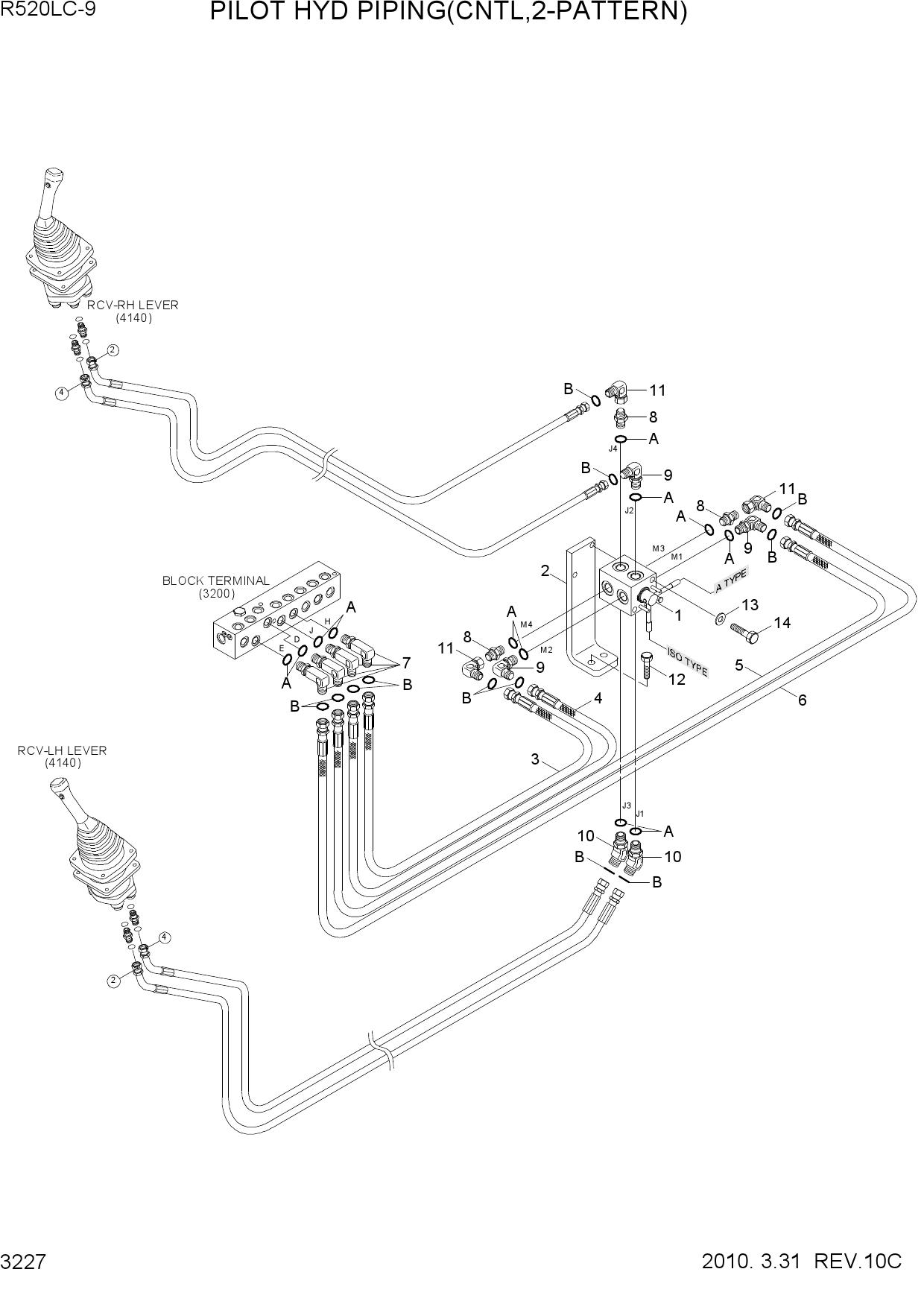 PILOT HYD PIPING(CNTL,2-PATTERN)
