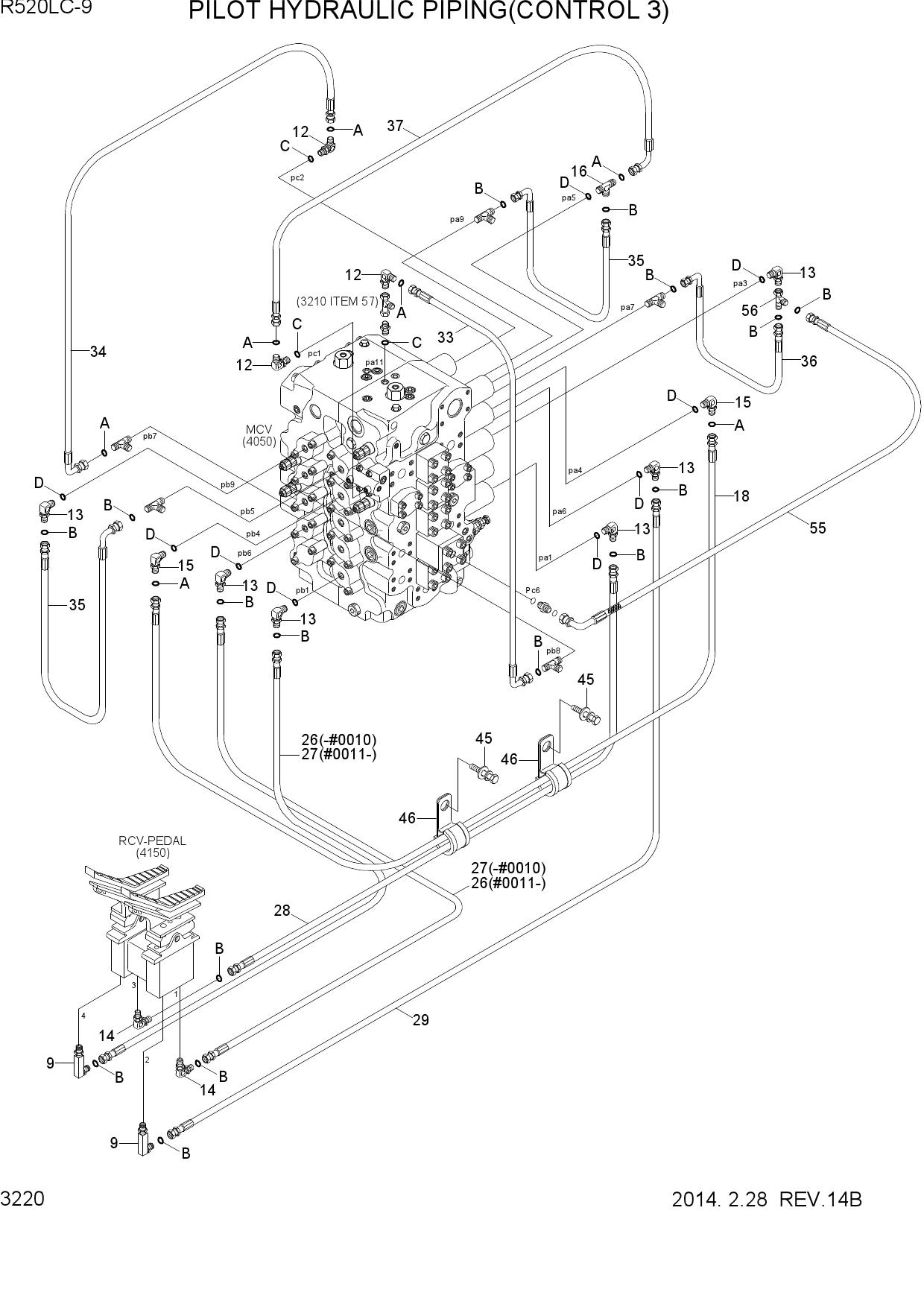 PILOT HYDRAULIC PIPING(CONTROL 3)