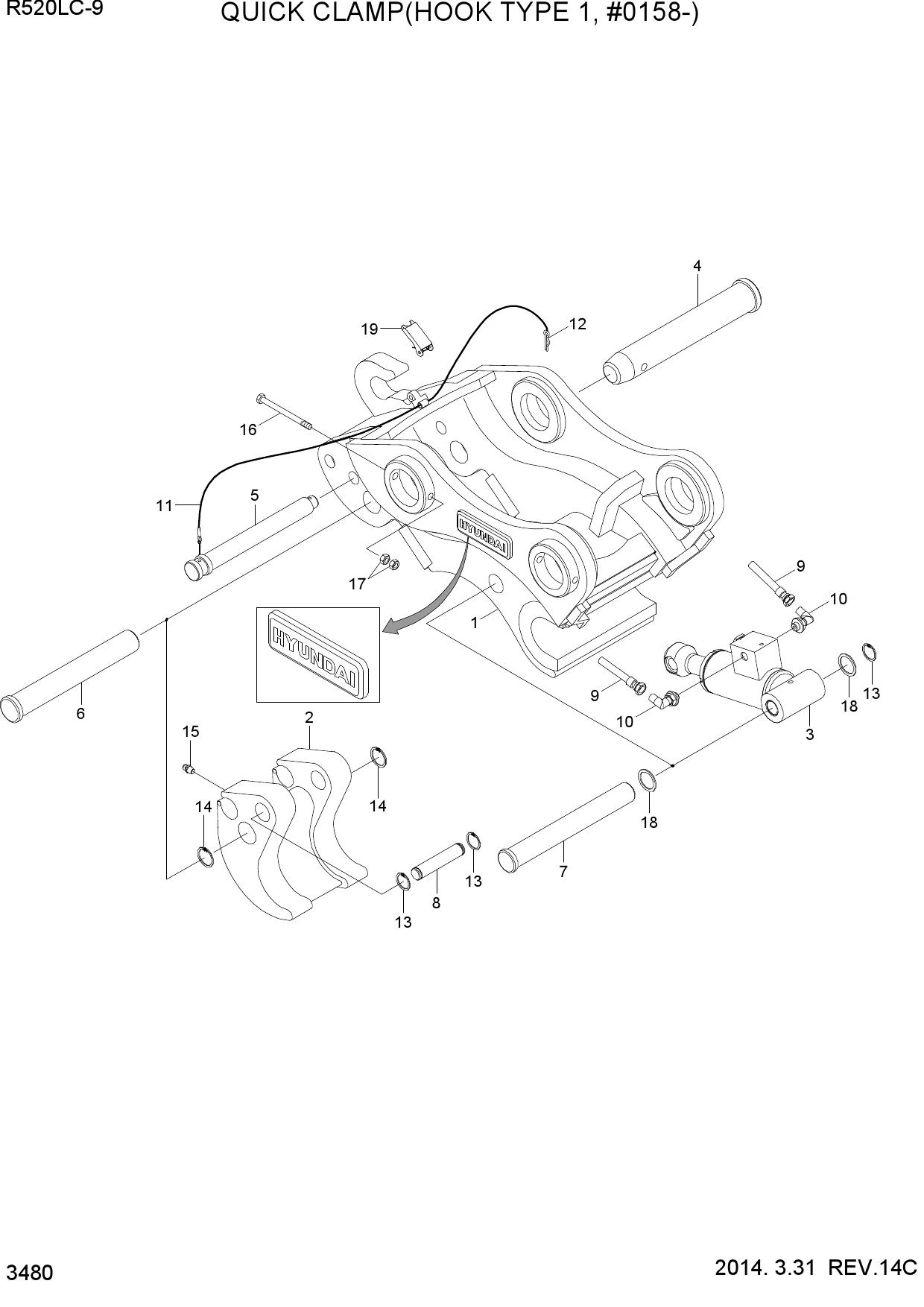 QUICK CLAMP(HOOK TYPE 1, #0158-)