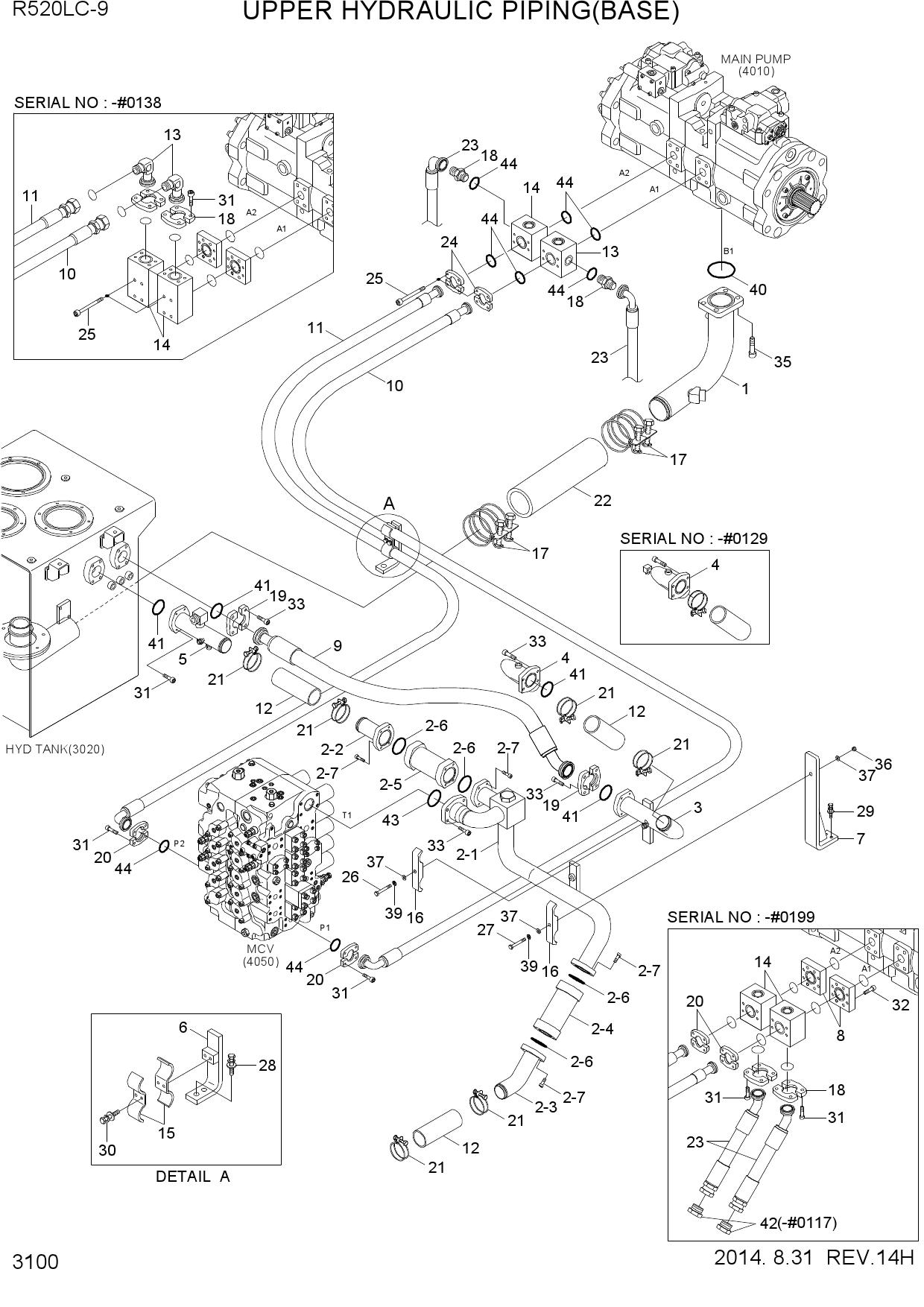 UPPER HYDRAULIC PIPING(BASE)