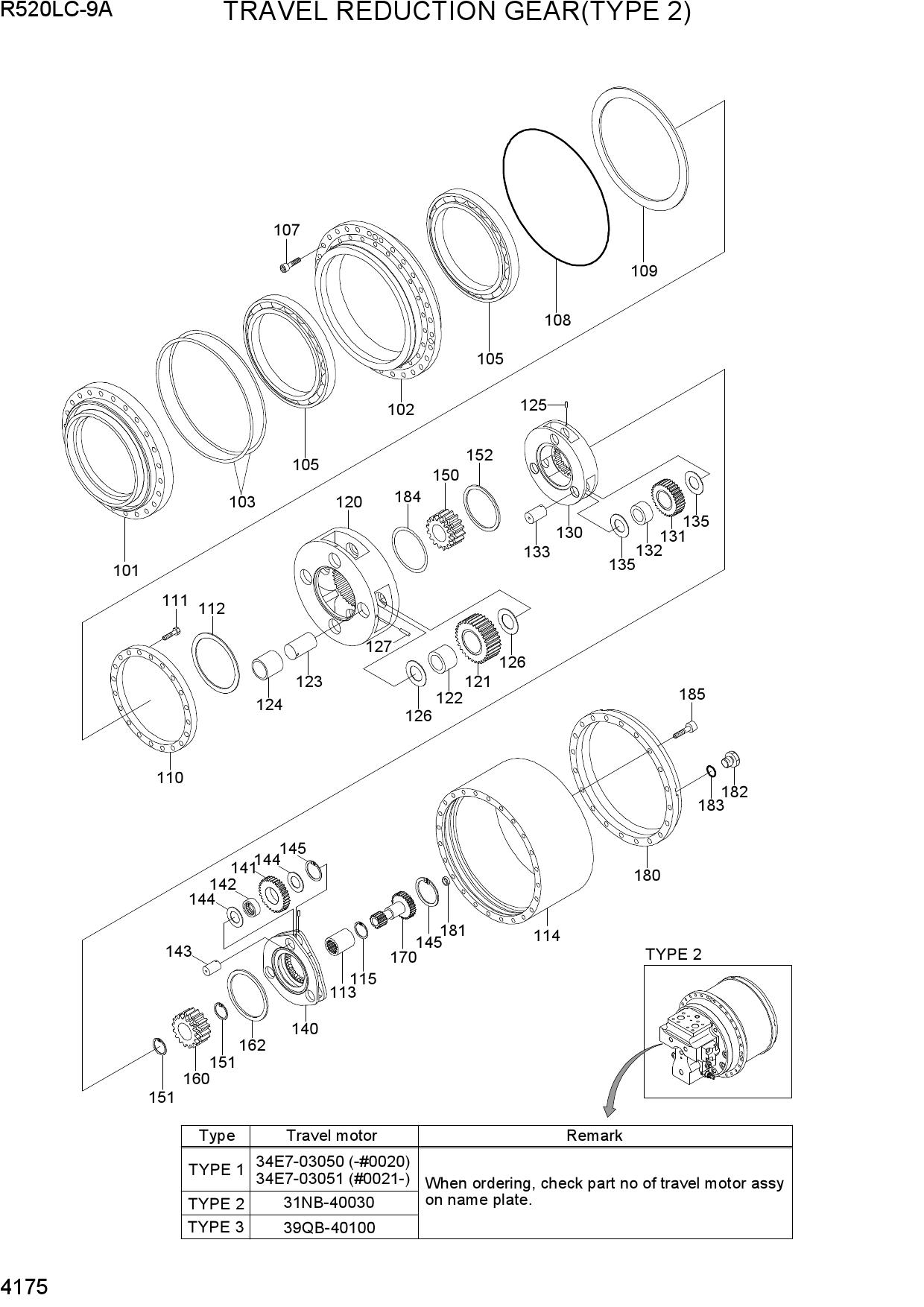 TRAVEL REDUCTION GEAR(TYPE 2)