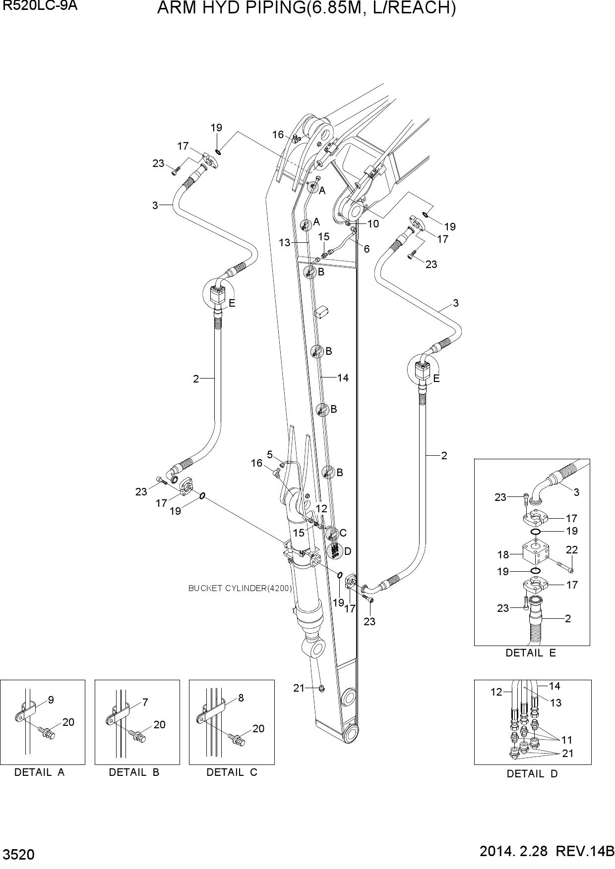 ARM HYD PIPING(6.85M)