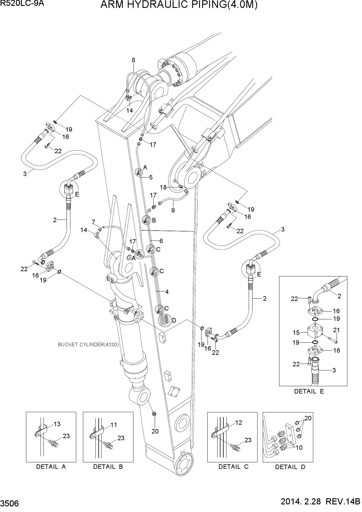ARM HYDRAULIC PIPING(4.0M)