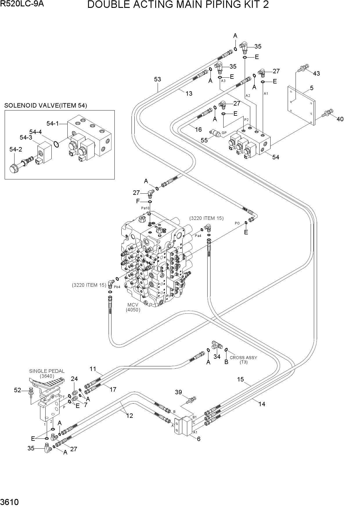 DOUBLE ACTING MAIN PIPING KIT(2/2)
