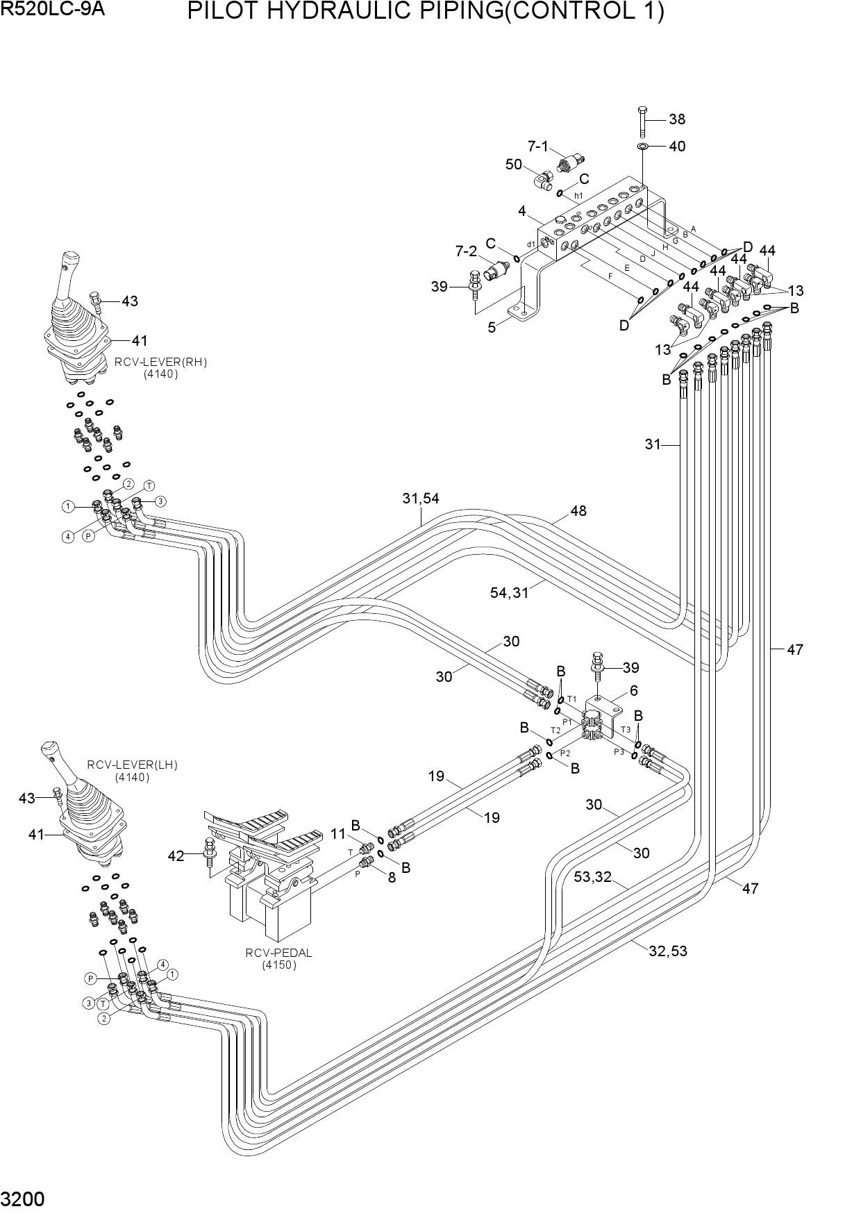 PILOT HYDRAULIC PIPING(CONTROL 1)