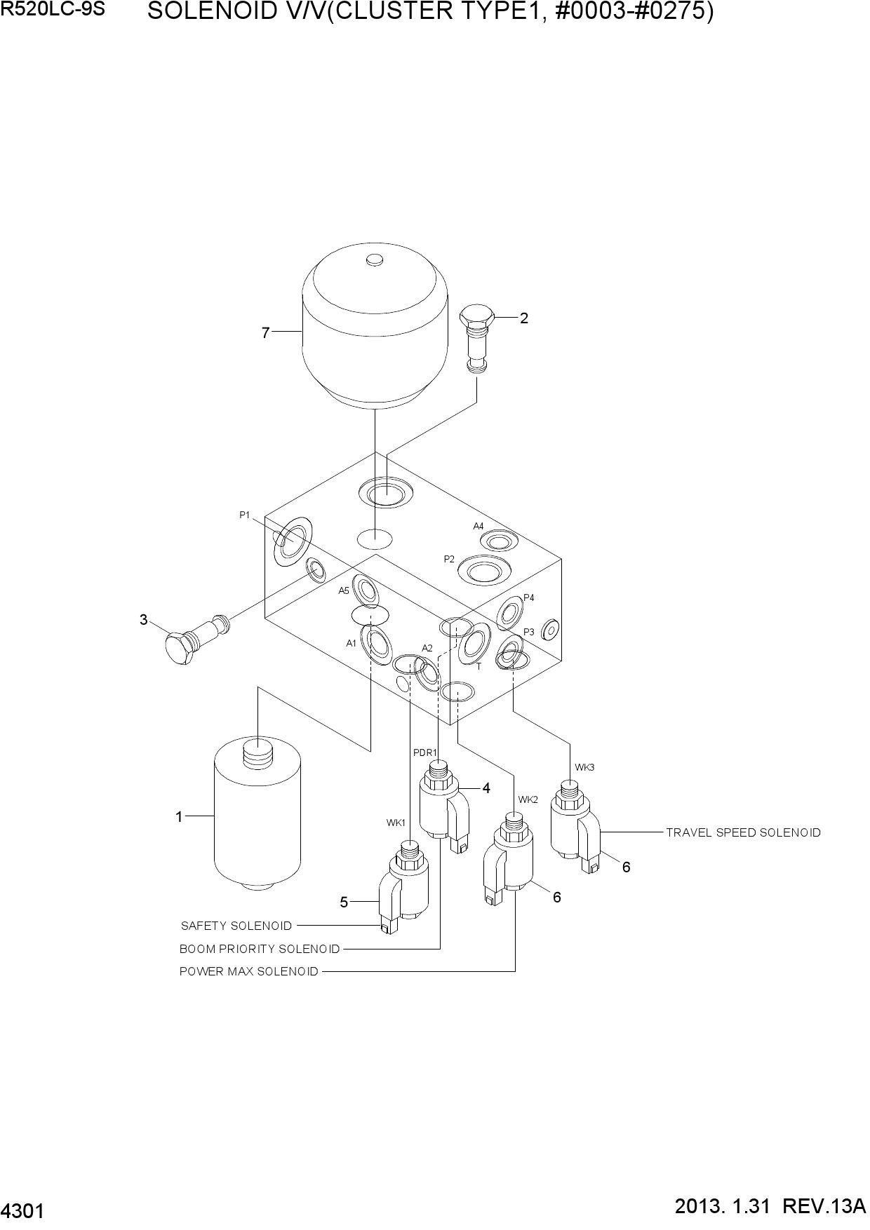 SOLENOID V/V(CLUSTER TYPE1, #0003-#0275)