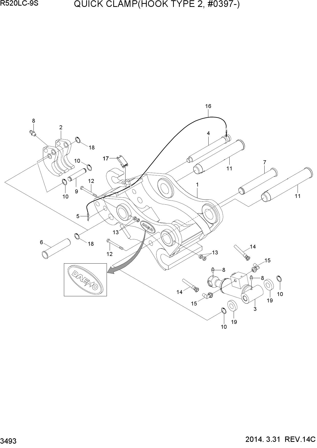 QUICK CLAMP(HOOK TYPE 2, #0397-)