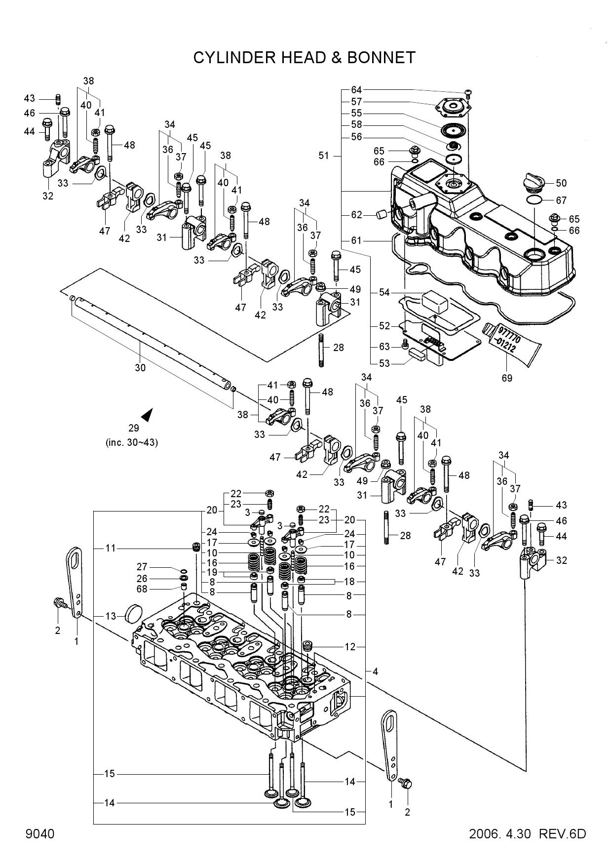 CYLINDER HEAD & BONNET