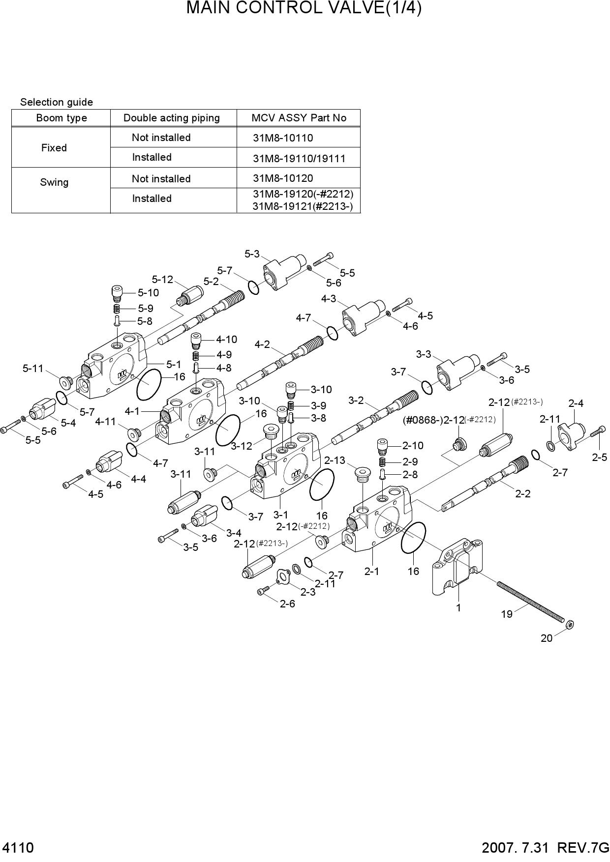 MAIN CONTROL VALVE(1/4)