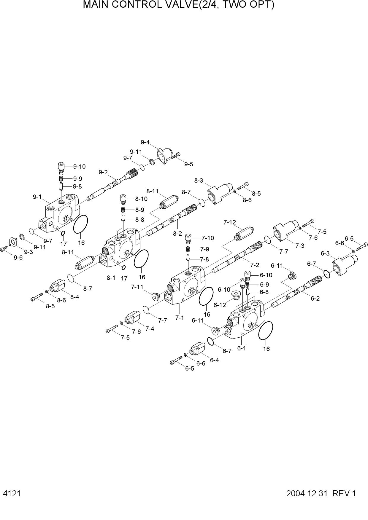 MAIN CONTROL VALVE(2/4, TWO OPT)