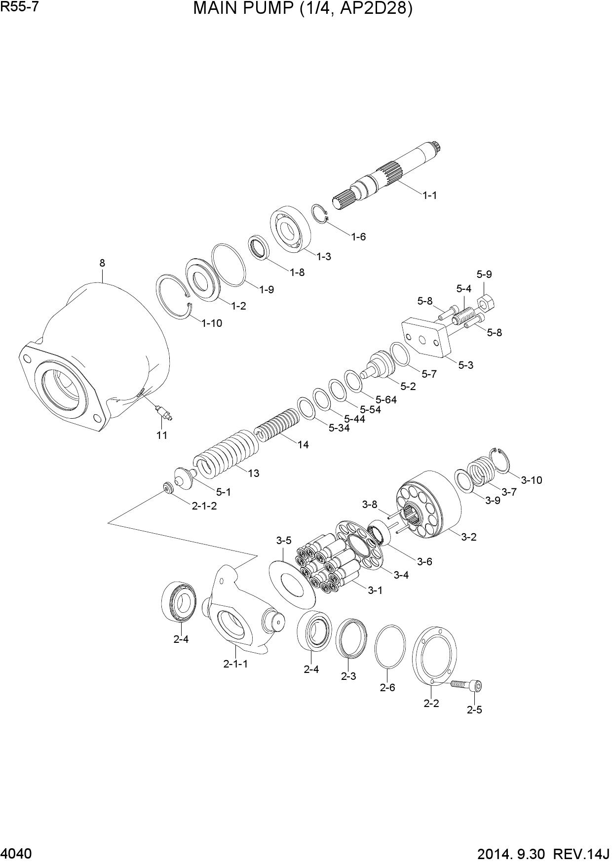 MAIN PUMP(1/4, AP2D28)
